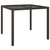 Garden Table 90x90x75 cm Tempered Glass and Poly Rattan Brown