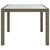 Garden Table 90x90x75 cm Tempered Glass and Poly Rattan Grey