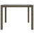 Garden Table 90x90x75 cm Tempered Glass and Poly Rattan Grey