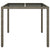 Garden Table 90x90x75 cm Tempered Glass and Poly Rattan Grey
