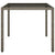 Garden Table 90x90x75 cm Tempered Glass and Poly Rattan Grey