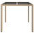 Garden Table 90x90x75 cm Tempered Glass and Poly Rattan Beige