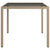 Garden Table 90x90x75 cm Tempered Glass and Poly Rattan Beige