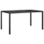 Garden Table 150x90x75 cm Tempered Glass and Poly Rattan Black