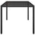 Garden Table 150x90x75 cm Tempered Glass and Poly Rattan Black