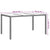Garden Table 150x90x75 cm Tempered Glass and Poly Rattan Black