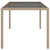 Garden Table 150x90x75 cm Tempered Glass and Poly Rattan Beige
