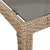 Garden Table Beige 190x90x75 cm Tempered Glass and Poly Rattan