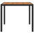Garden Table 90x90x75 cm Poly Rattan and Acacia Wood Black