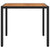 Garden Table 90x90x75 cm Poly Rattan and Acacia Wood Black