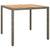 Garden Table 90x90x75 cm Poly Rattan and Acacia Wood Grey