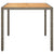 Garden Table 90x90x75 cm Poly Rattan and Acacia Wood Grey