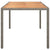 Garden Table 150x90x75 cm Poly Rattan and Acacia Wood Grey