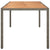 Garden Table 190x90x75 cm Poly Rattan and Acacia Wood Grey