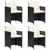 Garden Chairs 4 pcs Poly Rattan Black