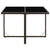 Garden Table Black 109x107x74 cm Poly Rattan and Glass