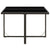 Garden Table Black 109x107x74 cm Poly Rattan and Glass