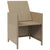 Garden Chairs with Cushions 4 pcs Poly Rattan Beige