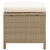 Garden Stools 4 pcs with Cushions Poly Rattan Beige
