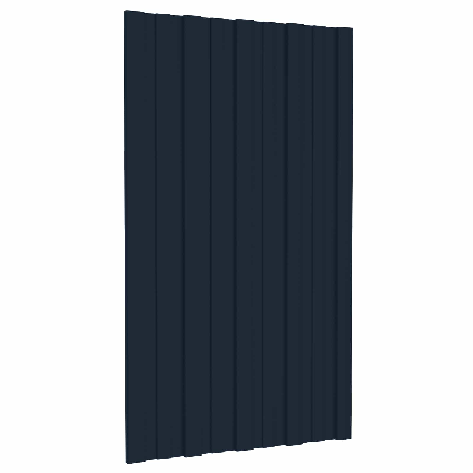Roof Panel 12 pcs Anthracite 80 x 45 cm Galvanised steel