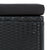 6 Piece Garden Lounge Set with Cushions Poly Rattan Black