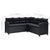 6 Piece Garden Lounge Set with Cushions Poly Rattan Black