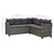 6 Piece Garden Lounge Set with Cushions Poly Rattan Black
