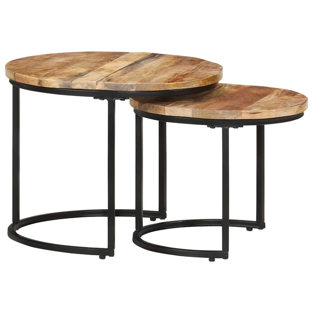 Nesting Tables 2 pcs Solid Wood Mango