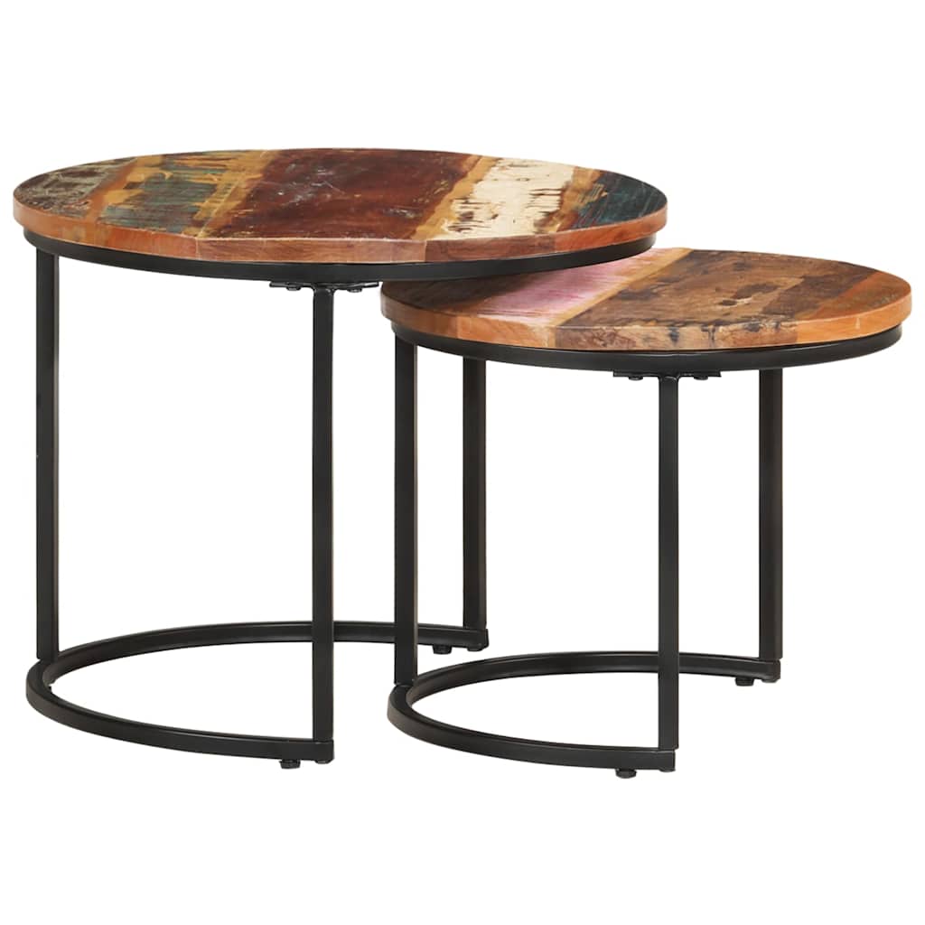 Nesting Tables 2 pcs Solid Wood Reclaimed