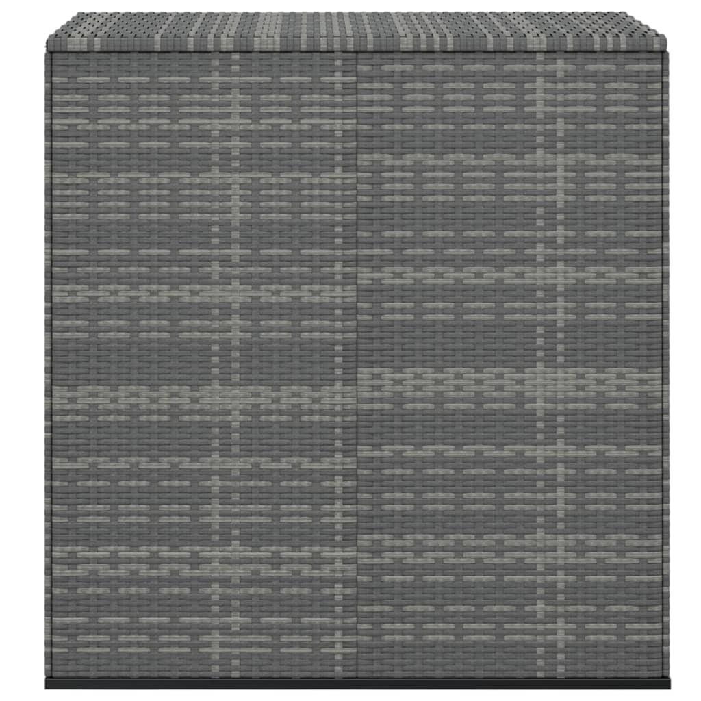 Garden Cushion Box PE Rattan 100x49x103.5 cm Grey
