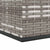 Garden Cushion Box PE Rattan 100x97.5x104 cm Grey