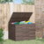 Garden Cushion Box PE Rattan 145x100x103 cm Brown