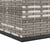 Garden Cushion Box PE Rattan 291x100.5x104 cm Grey
