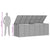 Garden Cushion Box PE Rattan 291x100.5x104 cm Grey