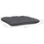 Garden Middle Sofa with Cushions Black Solid Pinewood