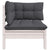 2-Seater Garden Sofa with Cushions White Solid Pinewood