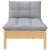 2-Seater Garden Sofa with Grey Cushions Solid Pinewood