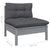 2-Seater Garden Sofa with Cushions Grey Solid Pinewood