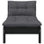 2-Seater Garden Sofa with Cushions Black Solid Pinewood