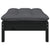 2-Seater Garden Sofa with Cushions Black Solid Pinewood