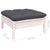 3 Piece Garden Lounge Set with Cushions White Solid Pinewood