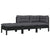 3 Piece Garden Lounge Set with Cushions Black Solid Pinewood