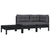 3 Piece Garden Lounge Set with Cushions Black Solid Pinewood