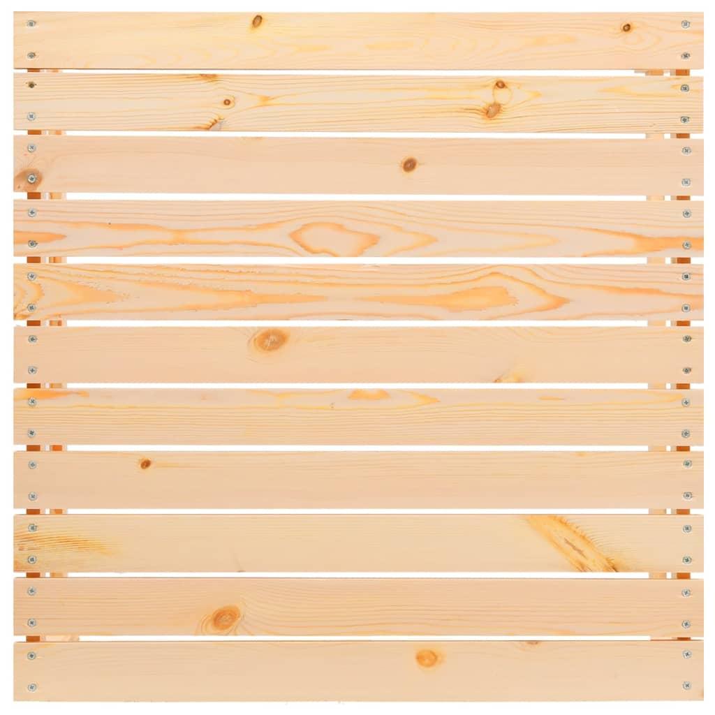 3 Piece Garden Lounge Set with Grey Cushions Solid Pinewood