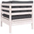 3 Piece Garden Lounge Set with Cushions White Solid Pinewood