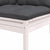 3 Piece Garden Lounge Set with Cushions White Solid Pinewood