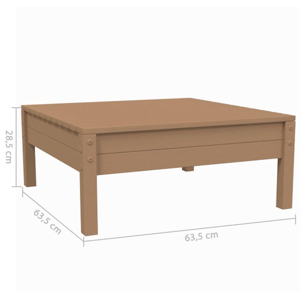 3 Piece Garden Lounge Set with Cream Cushions Solid Pinewood