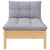3 Piece Garden Lounge Set with Grey Cushions Solid Pinewood