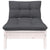 3 Piece Garden Lounge Set with Cushions White Solid Pinewood