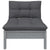 3 Piece Garden Lounge Set with Cushions Grey Solid Pinewood